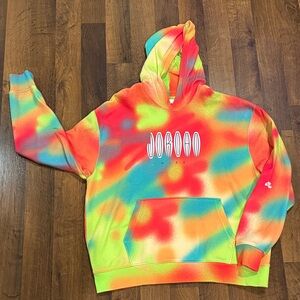 NWOT Jordan Jump Man Colorful Tie-Dye Type Hoodie Size XL